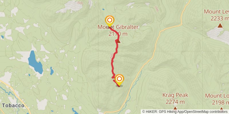 Gibraltor Ridge Trail stage 2 Map