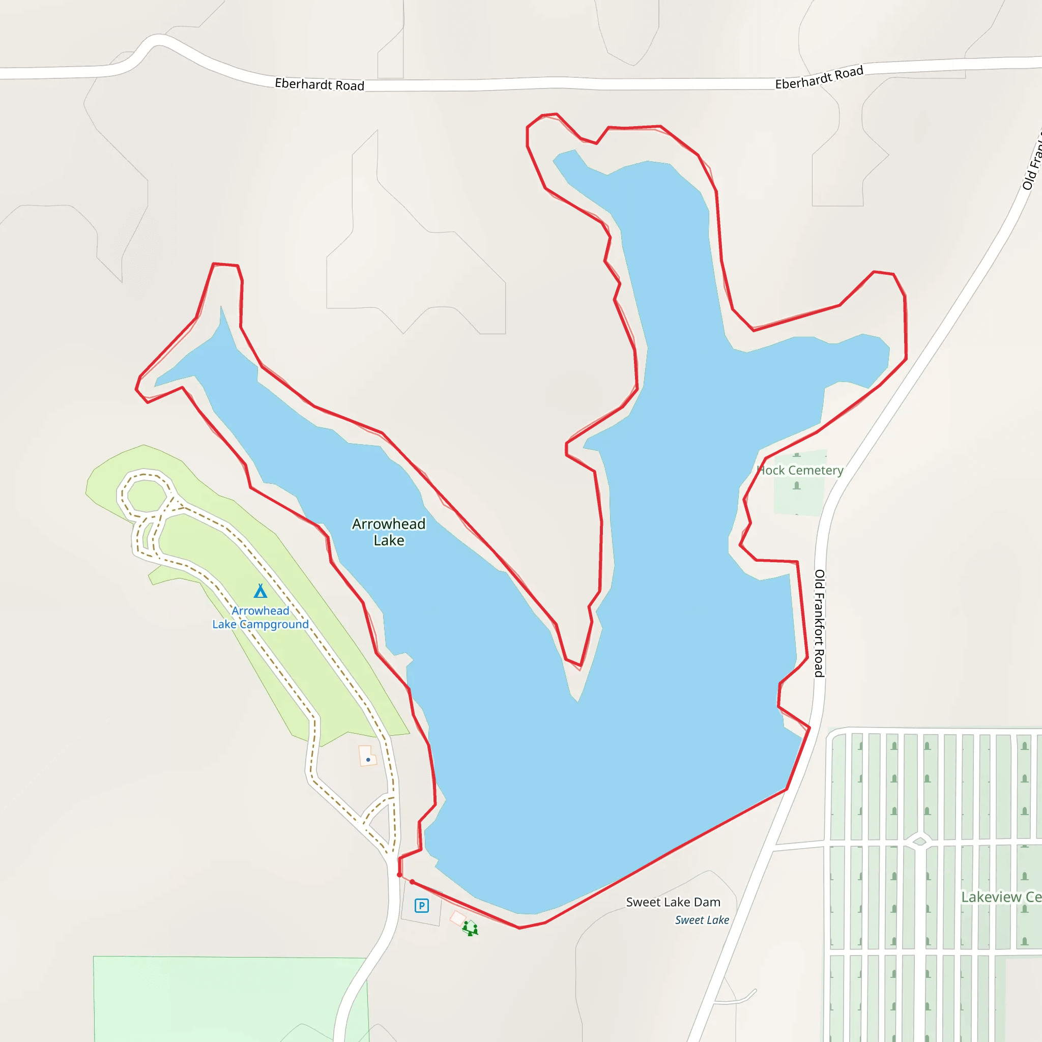 Arrowhead Lake Loop mobile static map