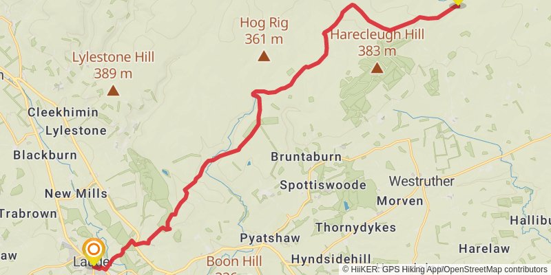 Southern Upland Way stage 16 Map