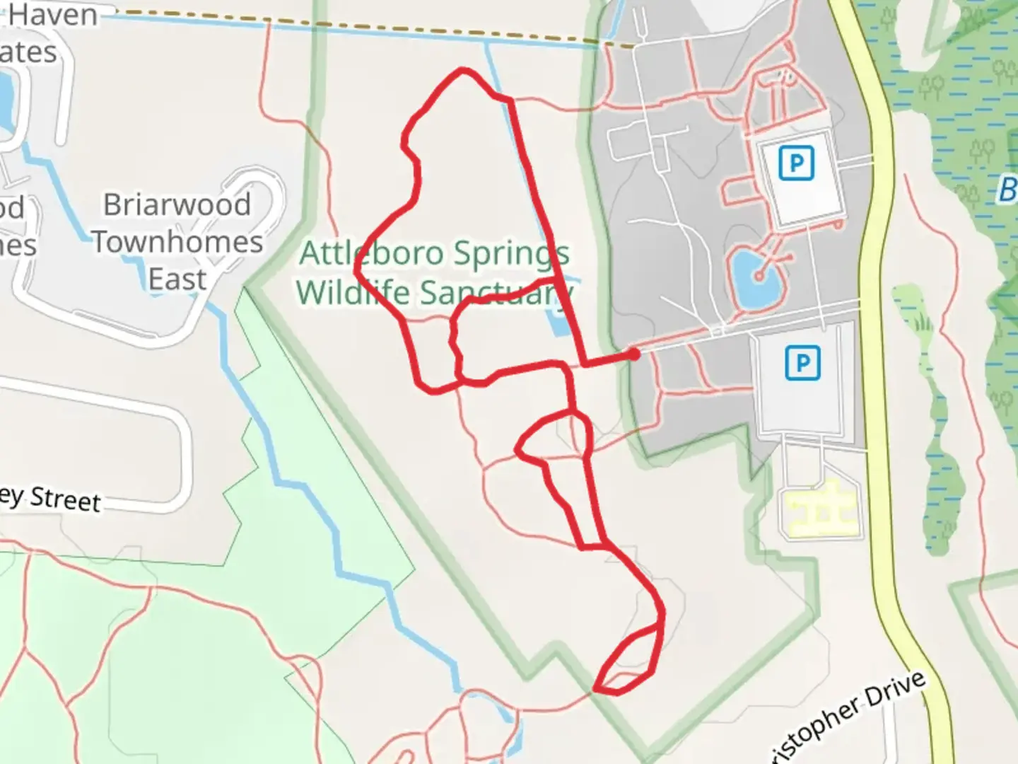 An image depicting the trail La Salette Loop and its surrounding area.