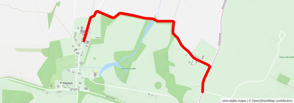 Hill Walking from Hexton including Lilley Hoo stage 2 Map