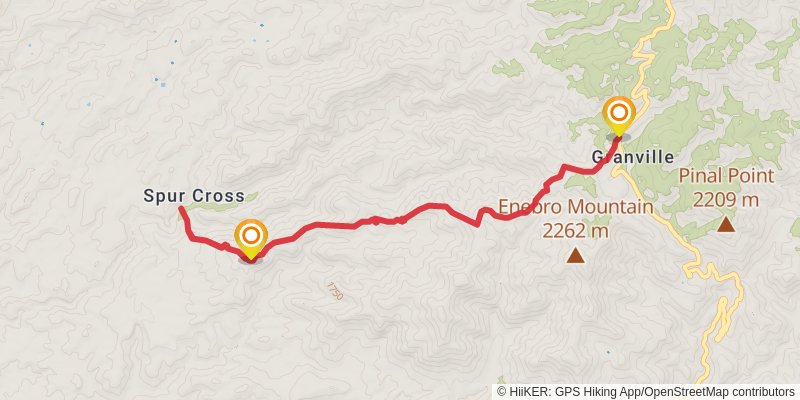 Spur Cross Trail stage 2 Map