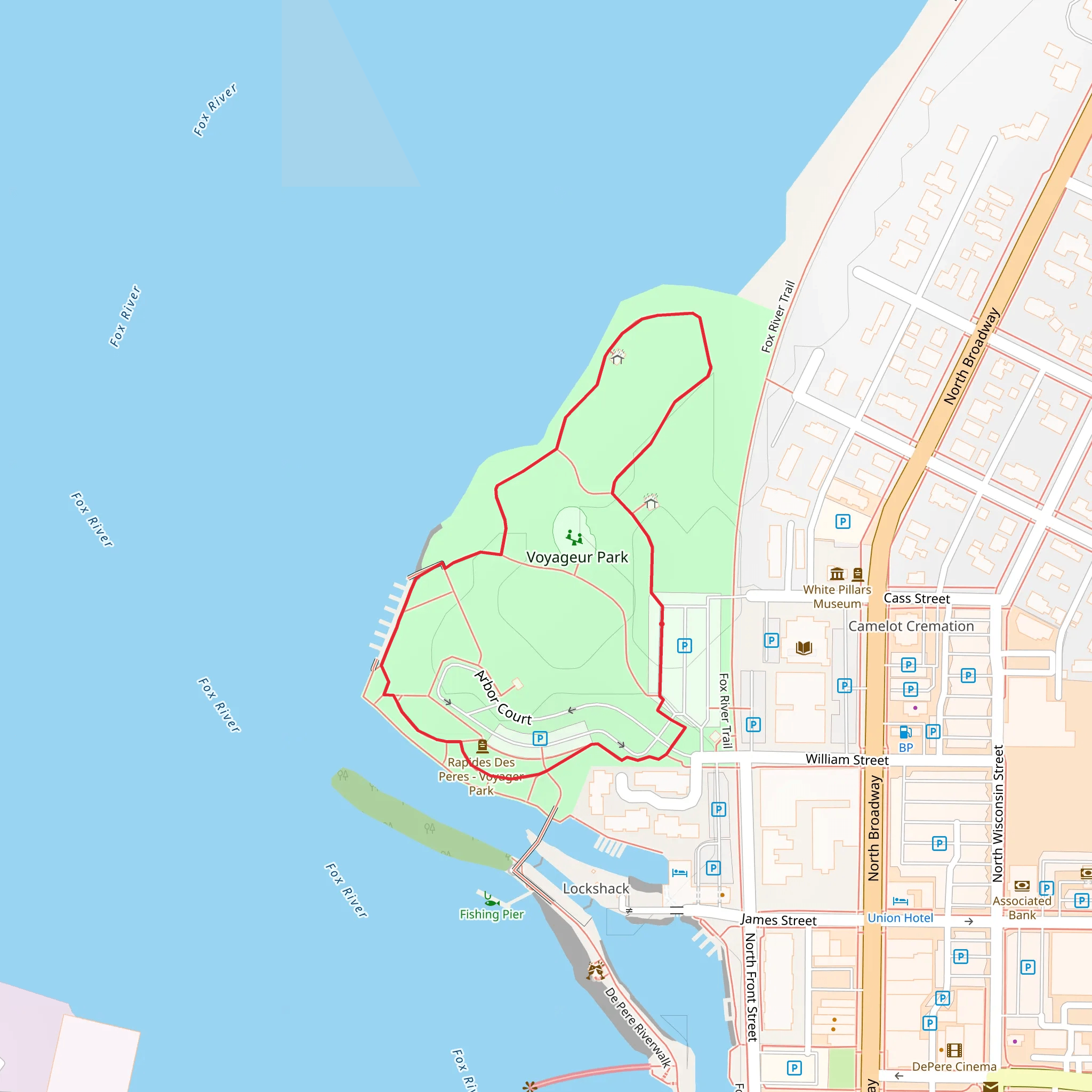 Voyageur Park Loop mobile static map