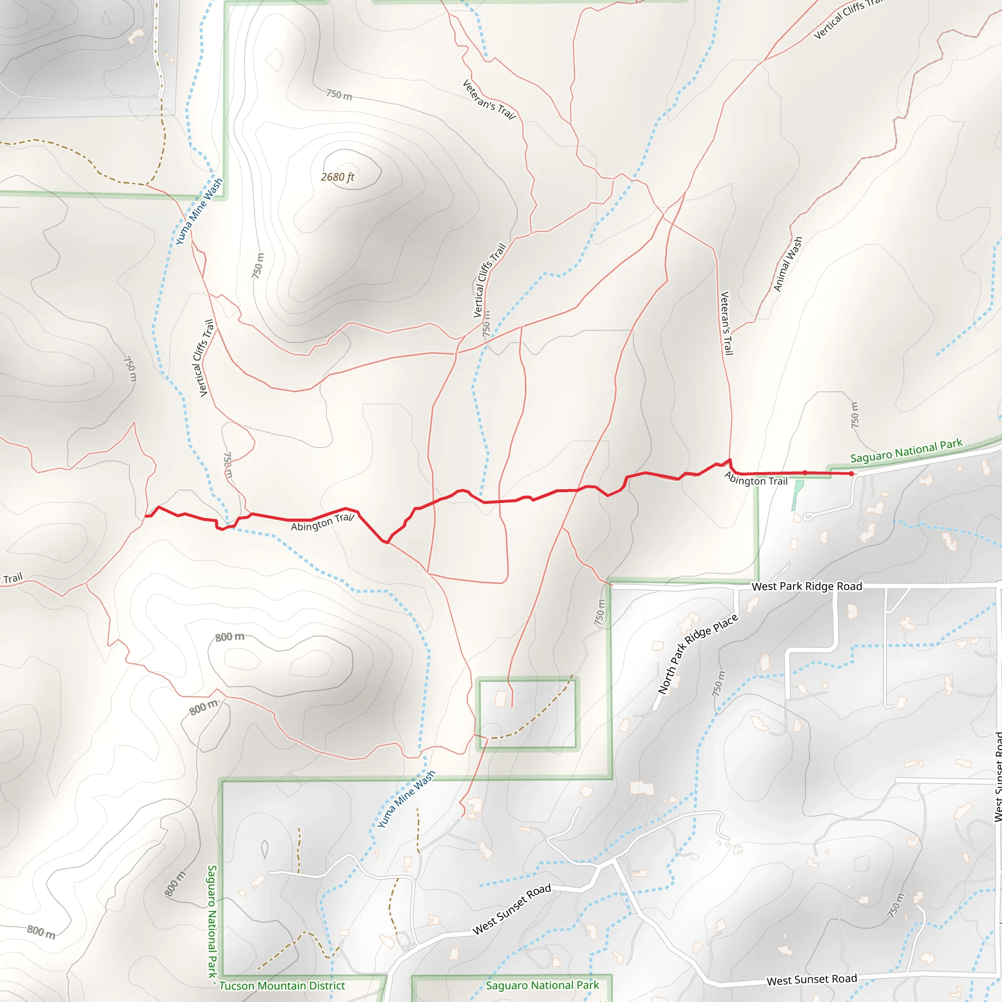 Abington Trail mobile static map
