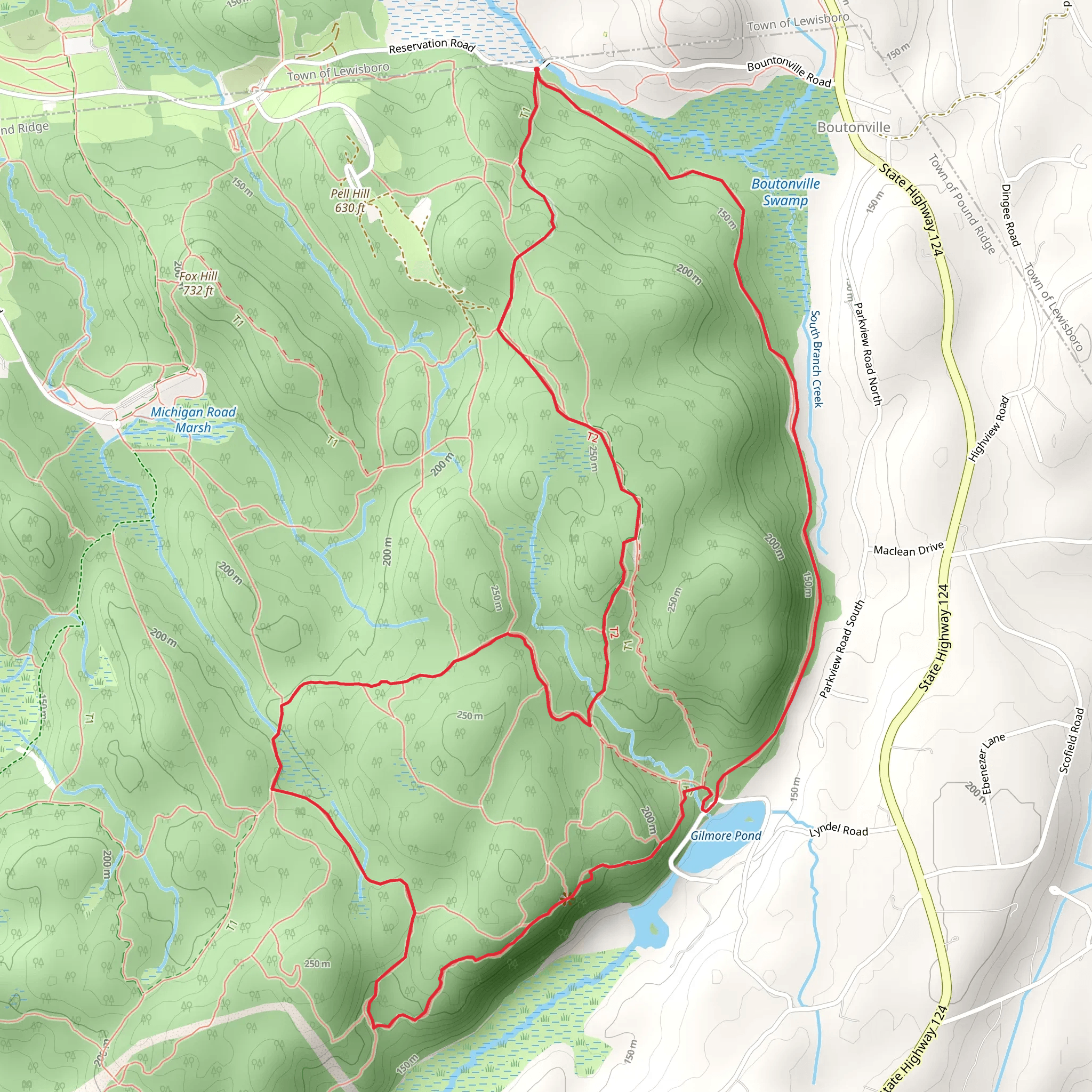 Blue and Rock Trail Loop from Kimberly Ridge mobile static map