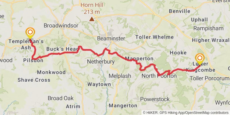 Wessex Ridgeway alt 1 Map