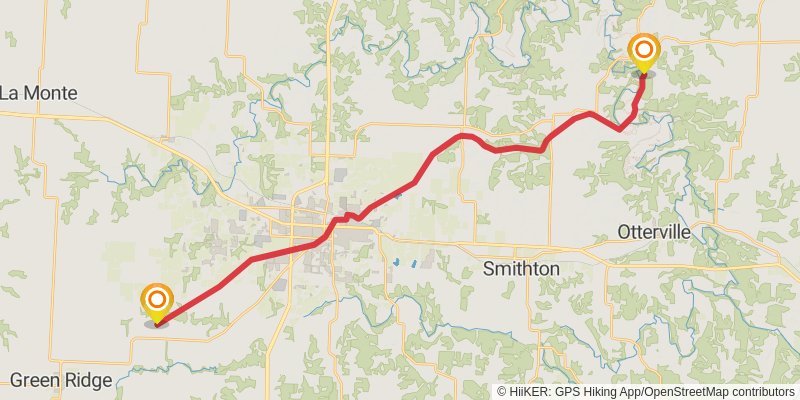 American Discovery Trail - South stage 39 Map