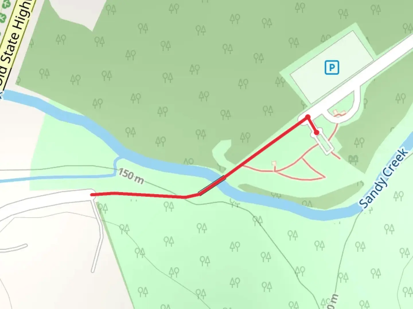 An image depicting the trail Old Lemay Ferry Road and its surrounding area.