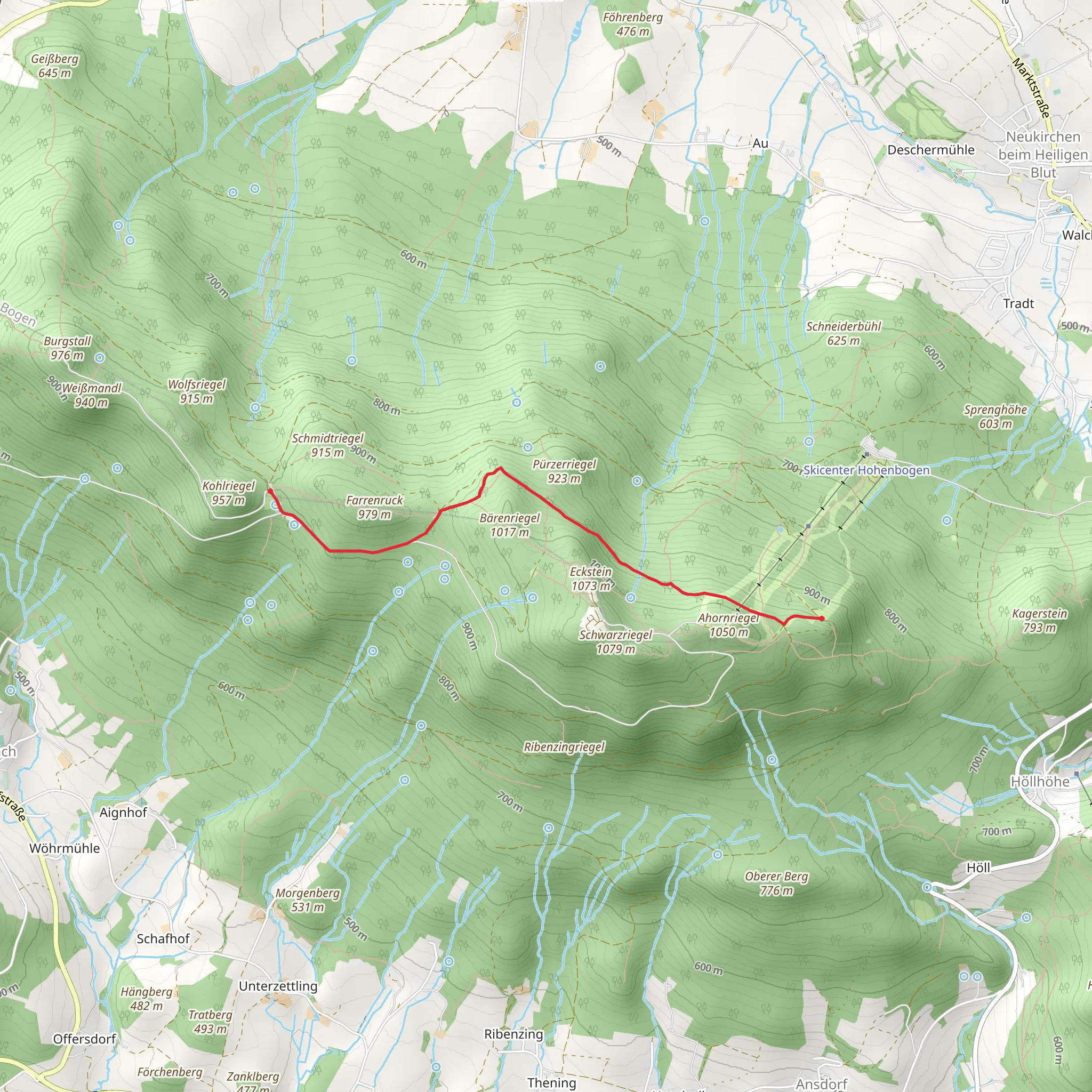 Neuweg and Baierweg Walk mobile static map