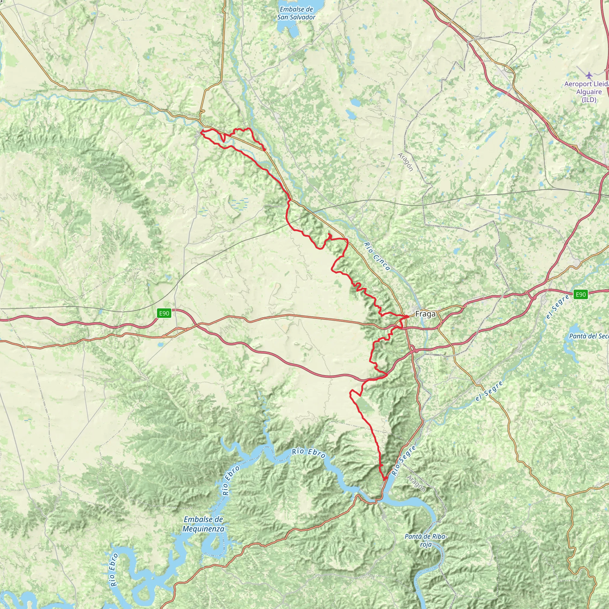 GR 261 Mequinenza - Chalamera mobile static map