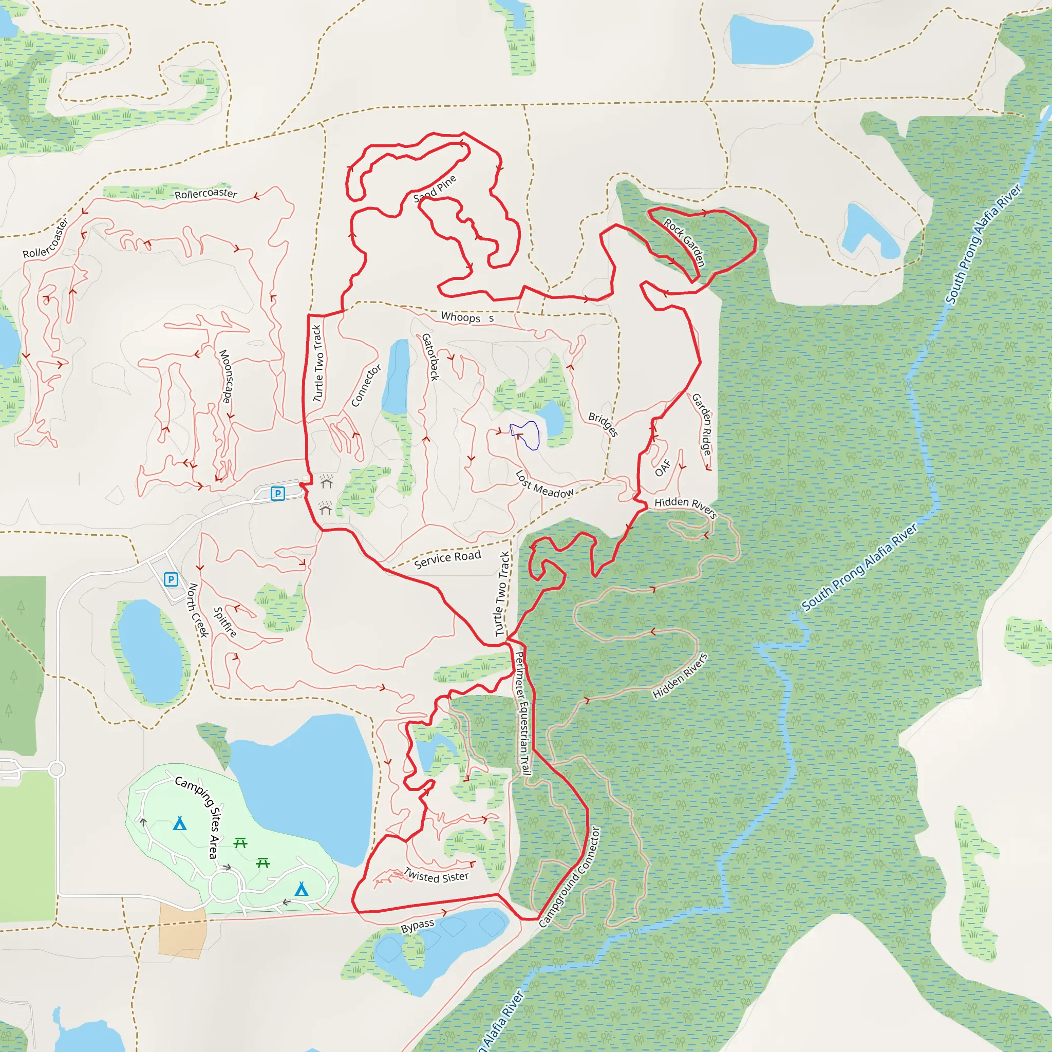 Hidden Rivers Loop mobile static map