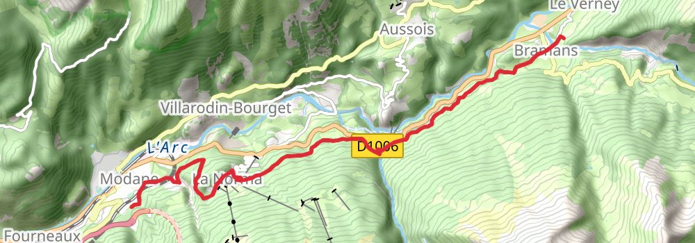 Via Alpina - Red Trail stage 106 Map