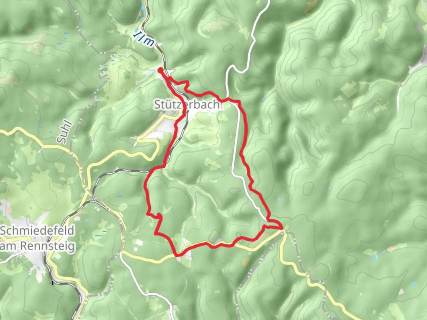 An image depicting the trail Kleine Hohe Warte and Kleiner Dreiherrnstein via Doktor Wald Weg and its surrounding area.