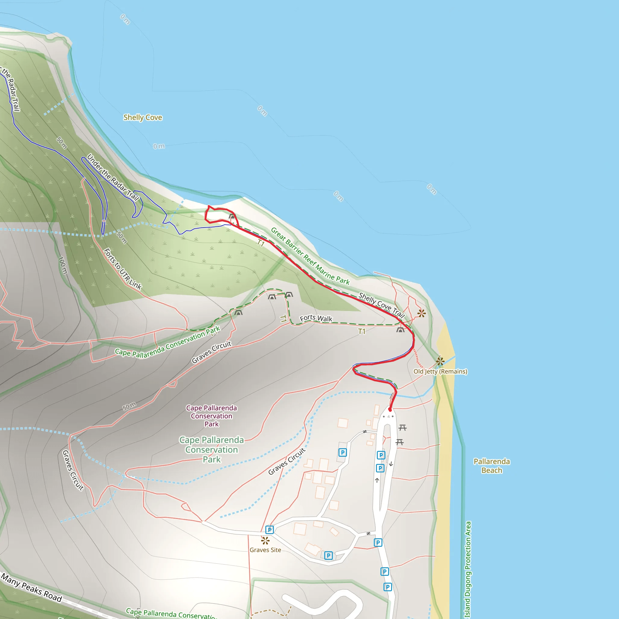 Shelly Cove Trail mobile static map