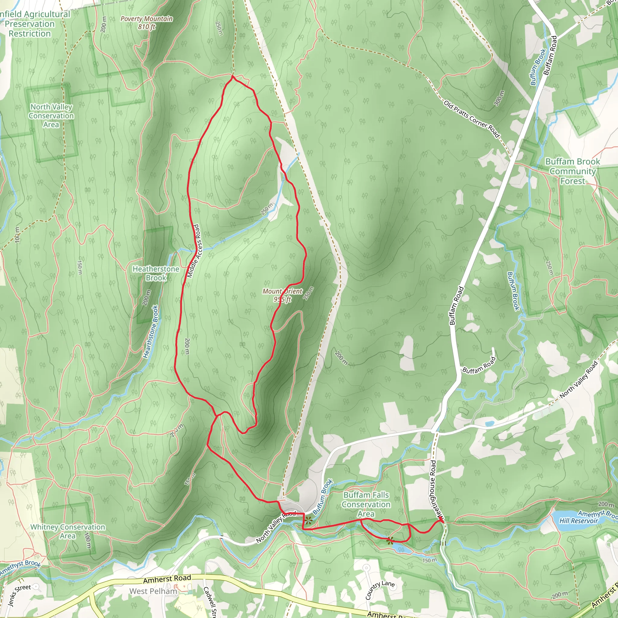 Mount Orient Loop Trail mobile static map