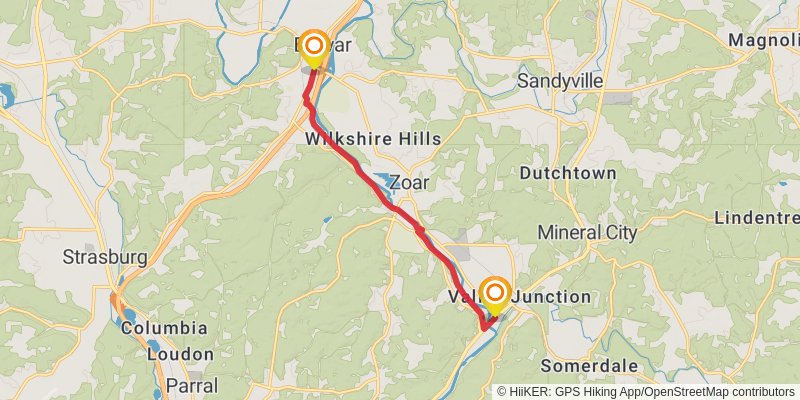 Buckeye Trail stage 95 Map