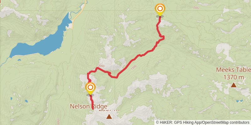Nelson Ridge Trail via Windy Ridge Trail stage 3 Map