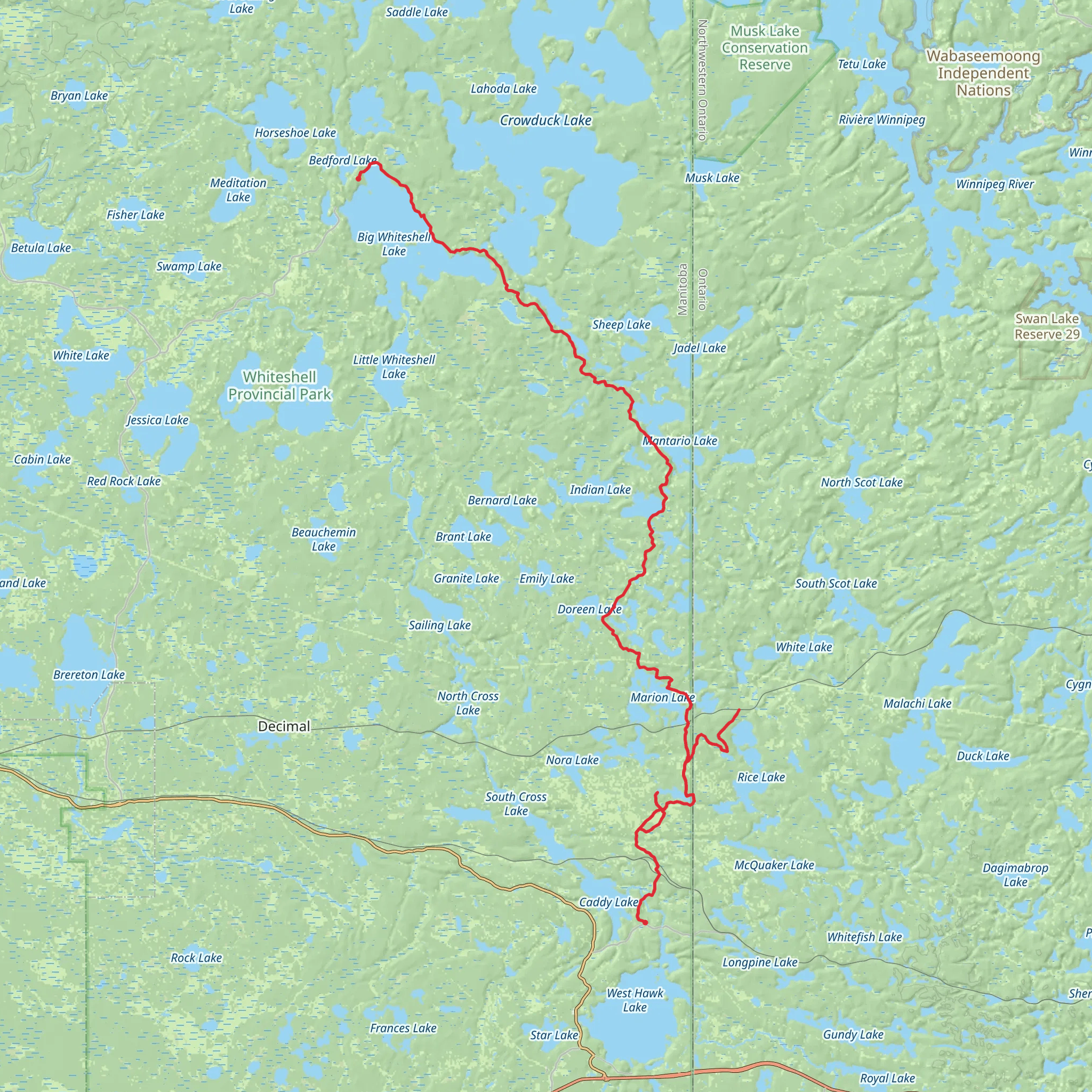 Mantario Trail mobile static map