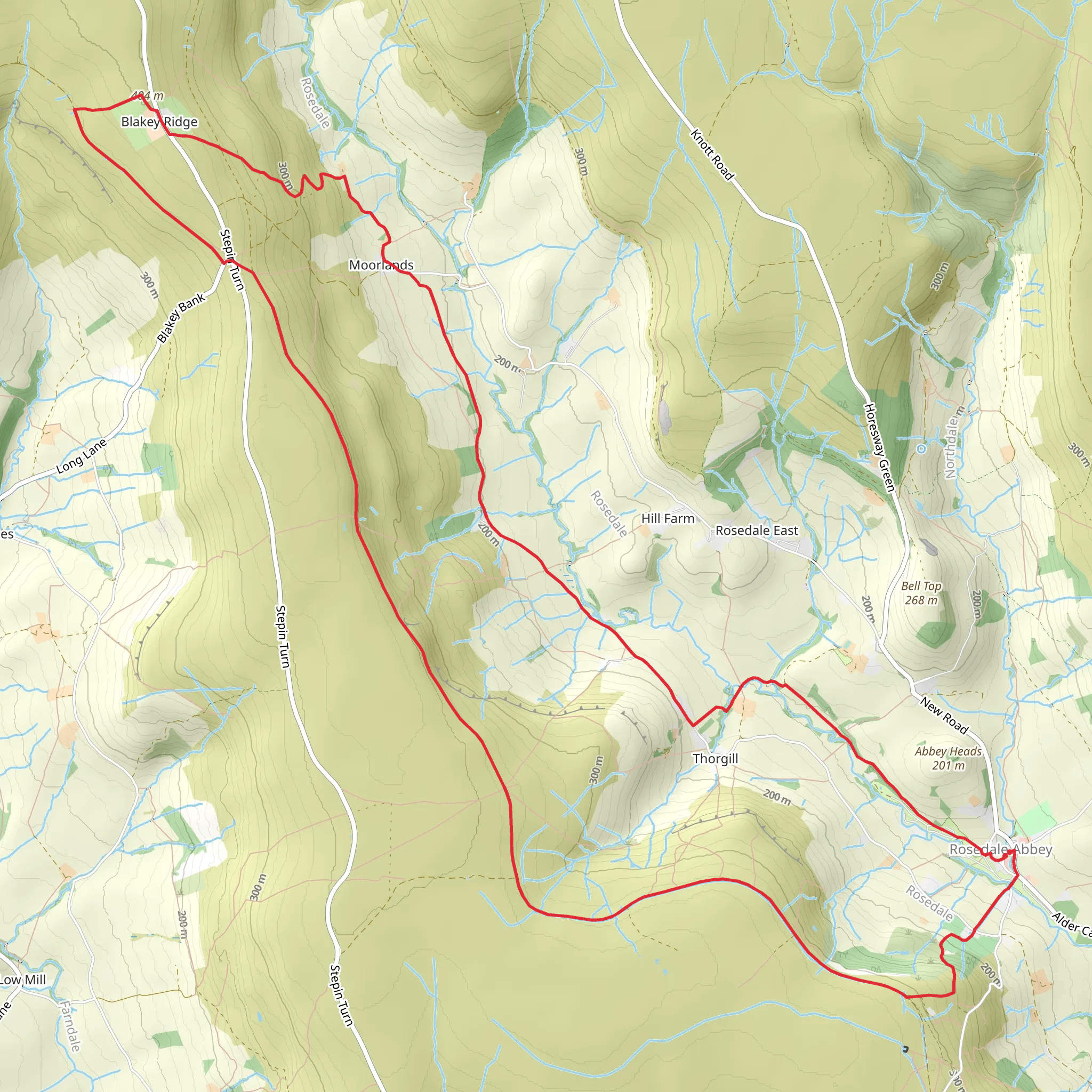 Blakey Ridge via Lyke Wake Walk and The Inn Way mobile static map