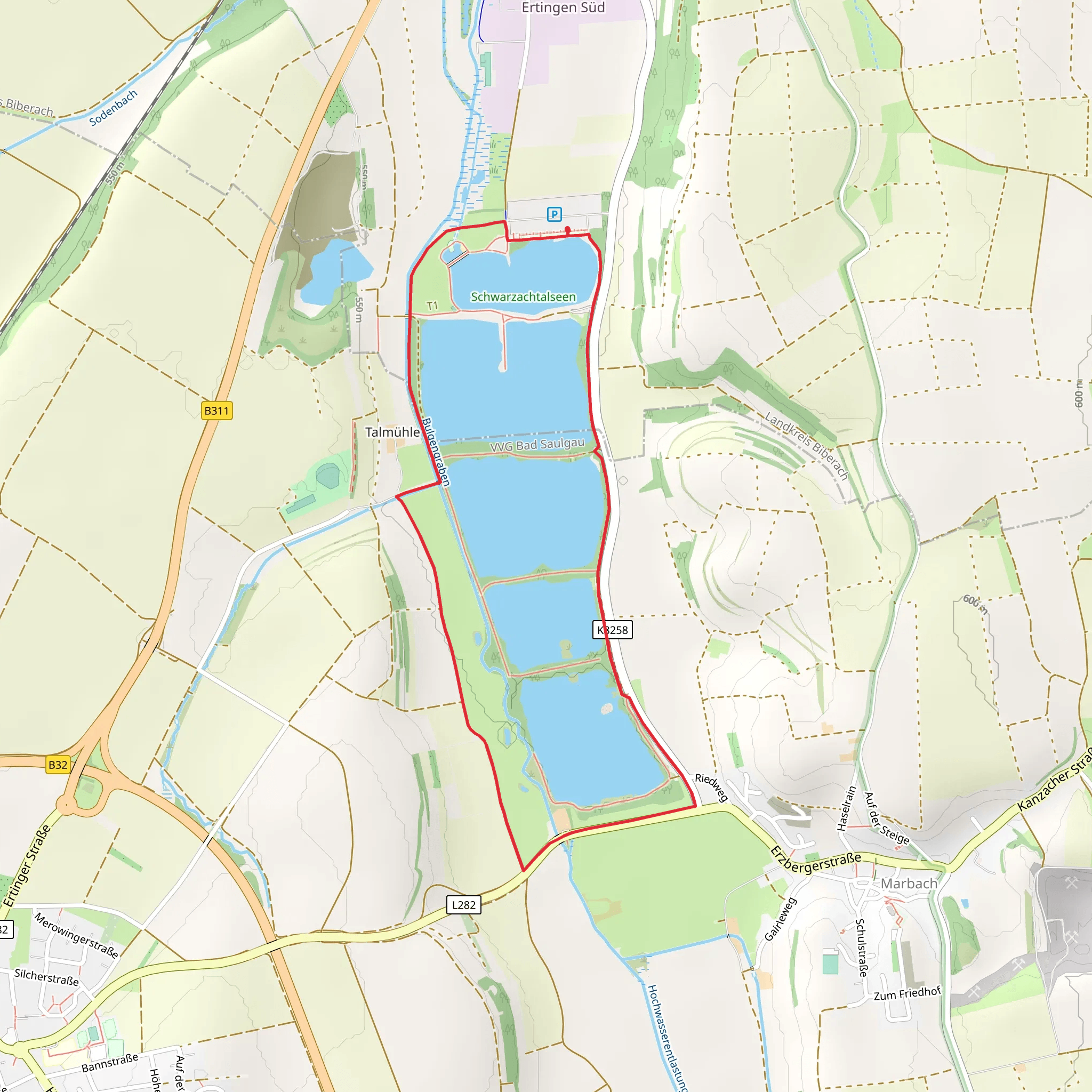 Schwarzachtalseen Loop via Schwarzachtal mobile static map