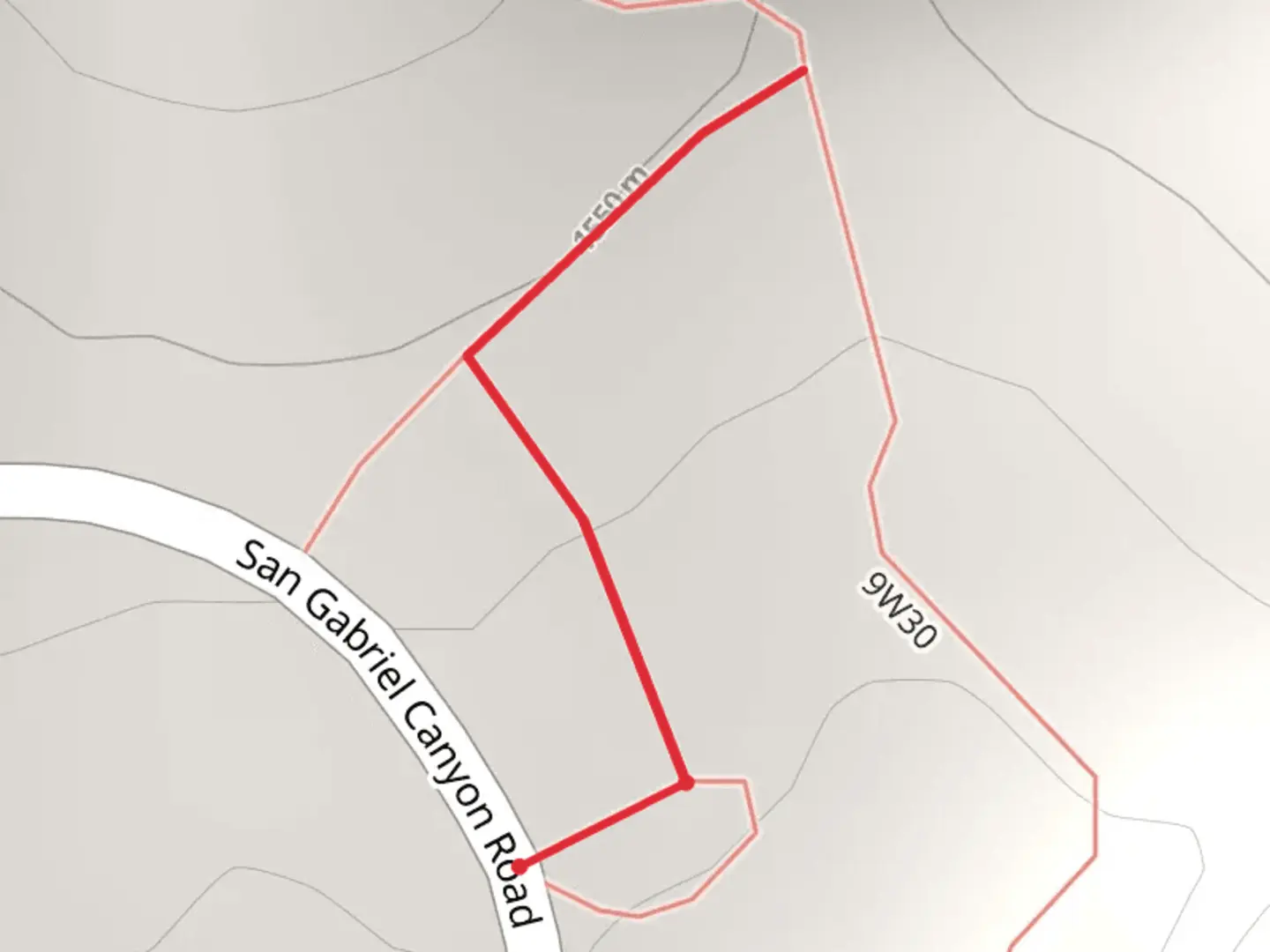 An image depicting the trail San Gabriel Canyon Road and its surrounding area.