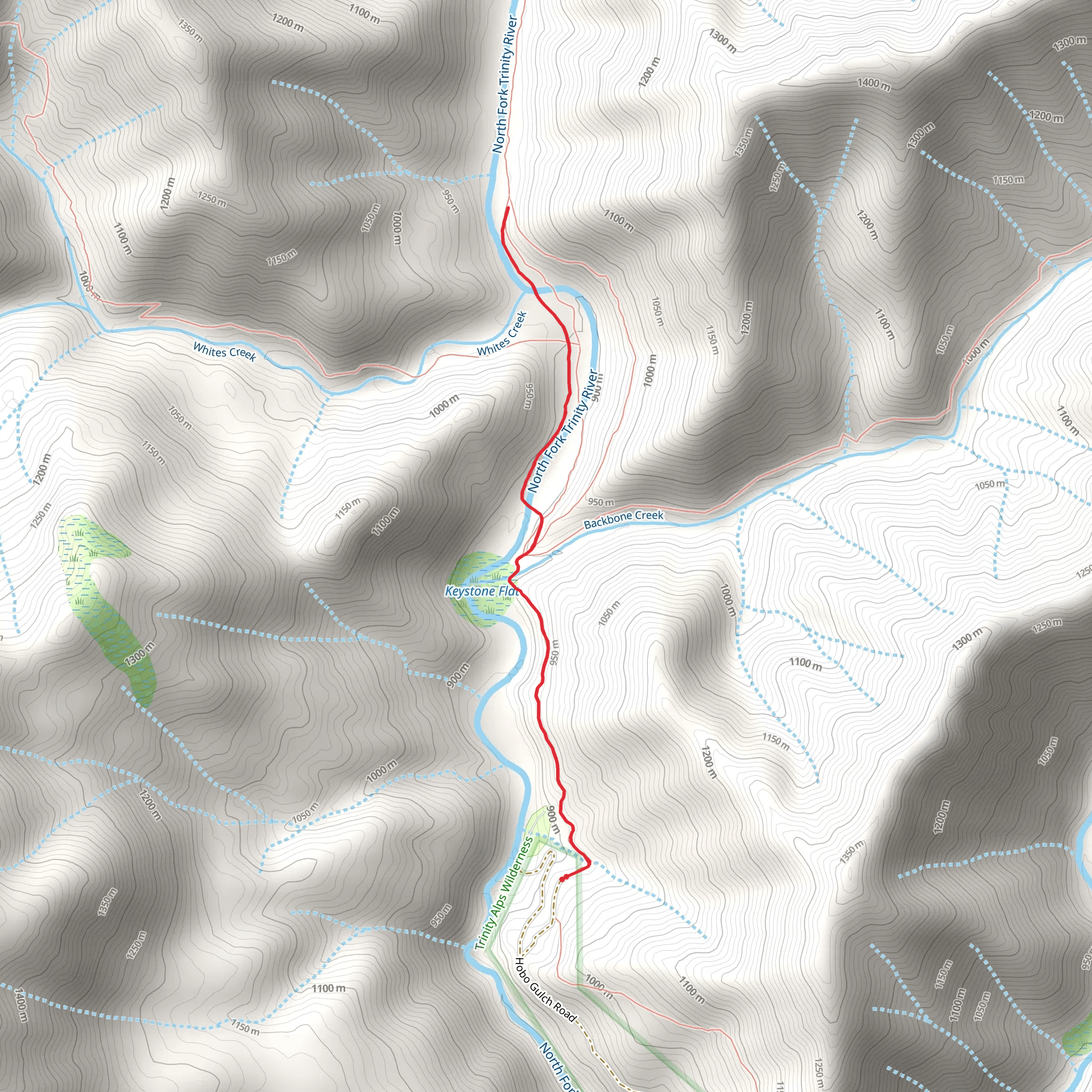 North Fork Low Water Bypass A via North Fork Trail mobile static map