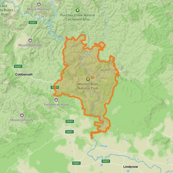 Mitchell River National Park mobile static map