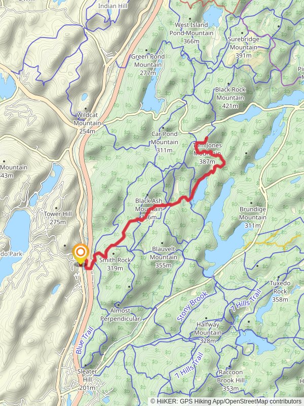 Tom Jones Mountain Trail via Tuxedo