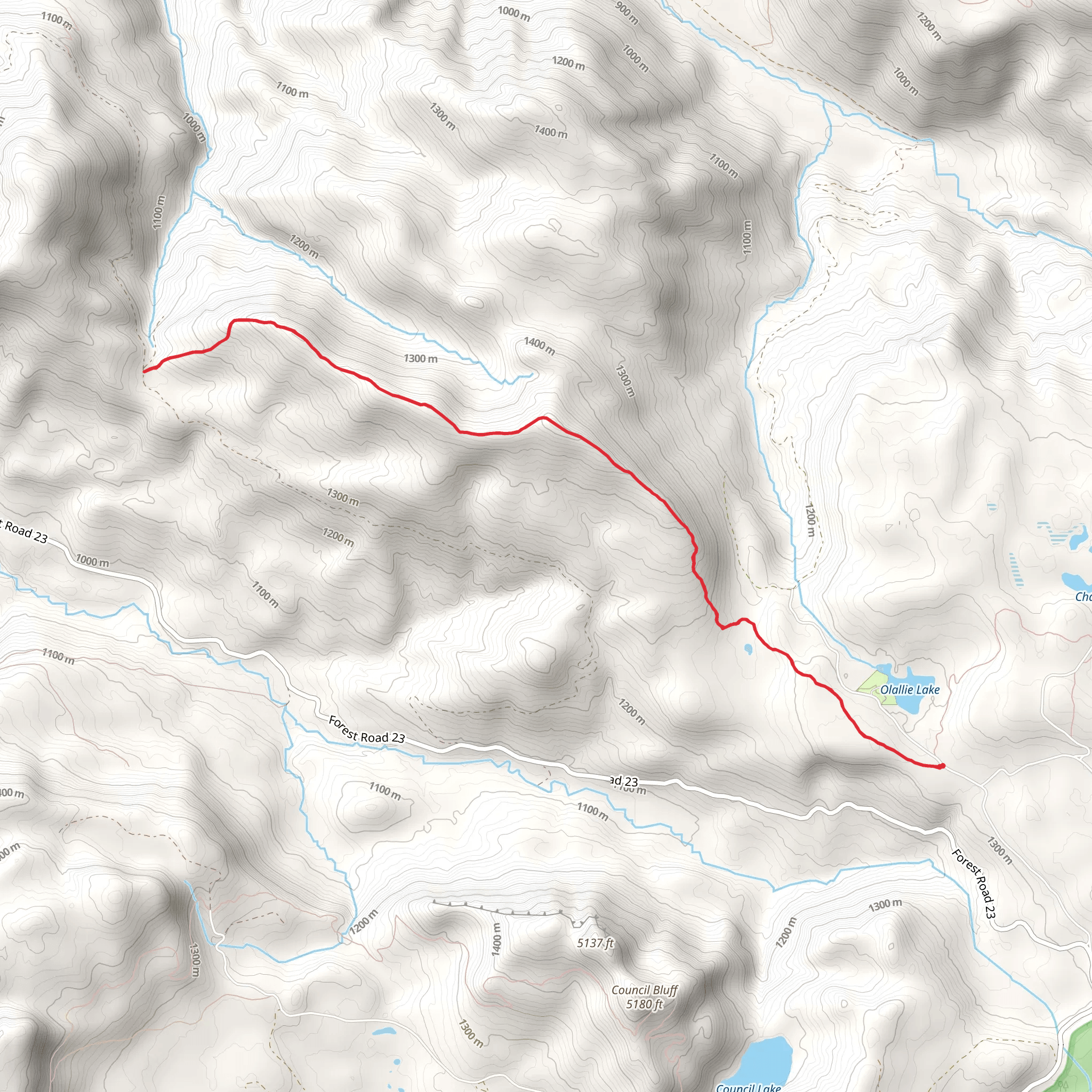 East Canyon Ridge Trail mobile static map