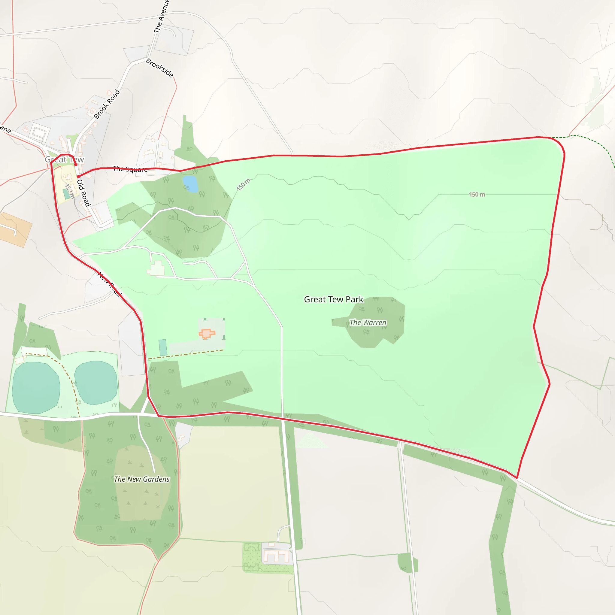 Great Tew Loop mobile static map