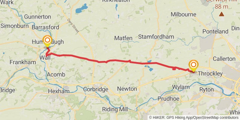 Hadrian's Wall Path stage 2 Map