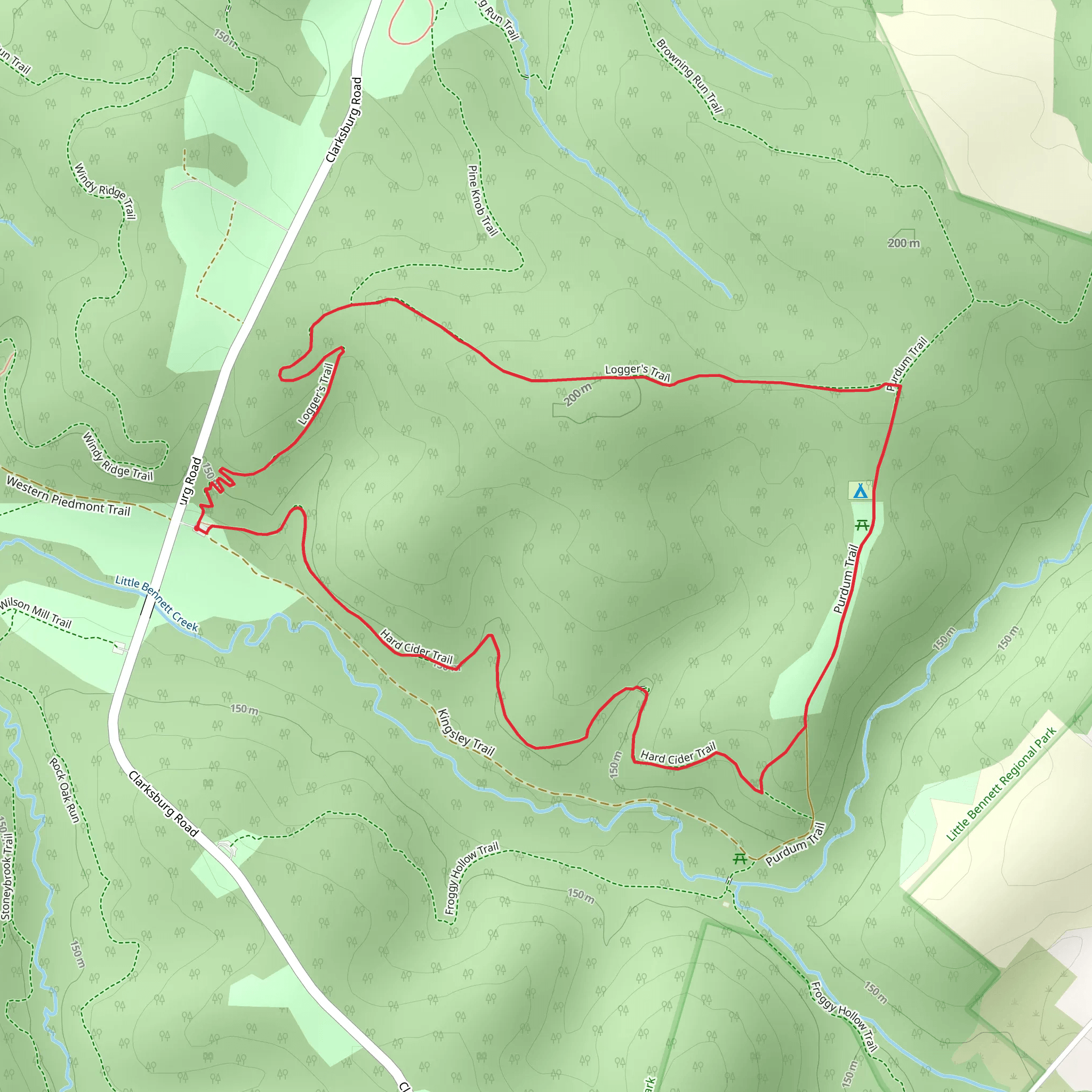 Hard Cider and Loggers Loop Trail mobile static map
