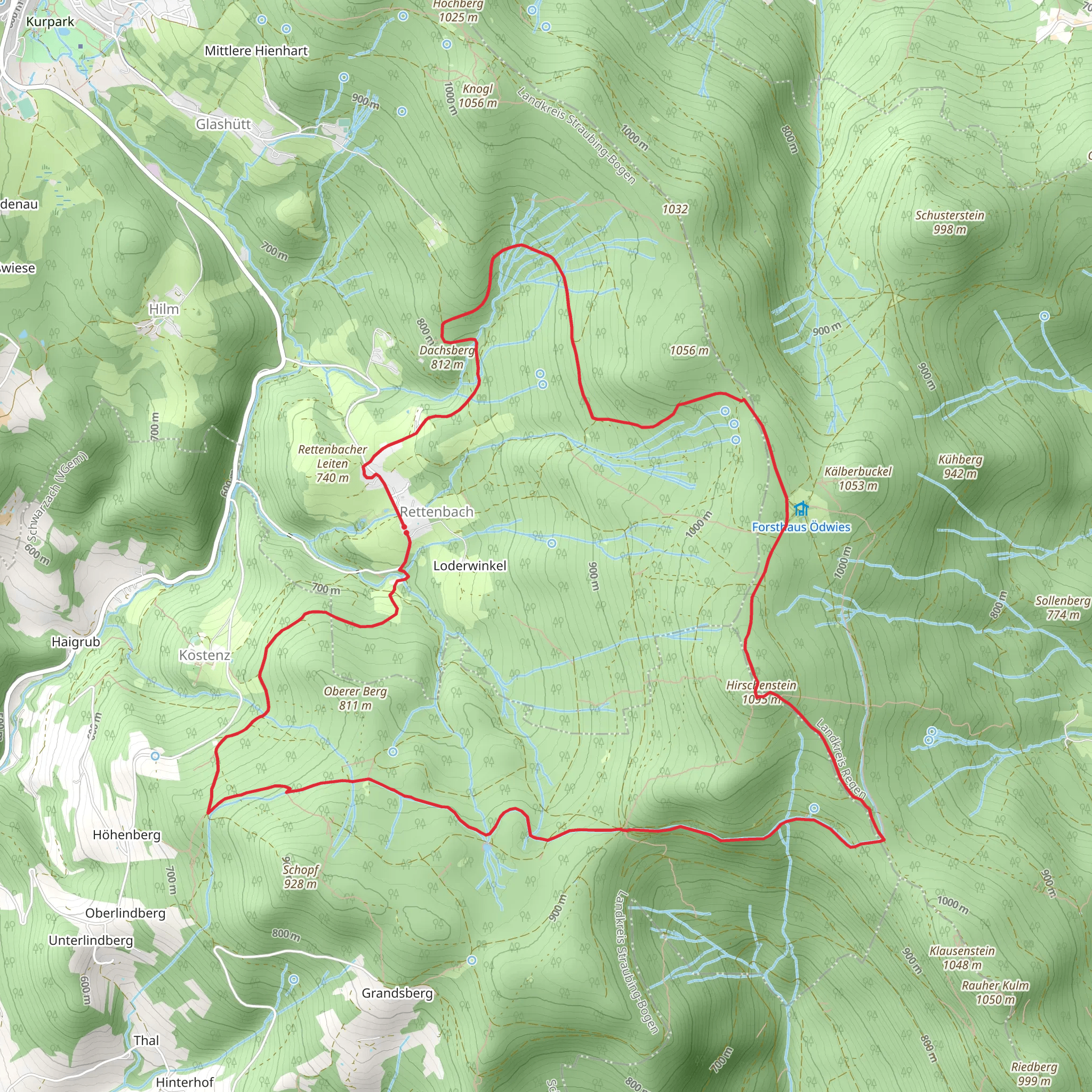 Rettenbach Loop via Hirschenstein mobile static map