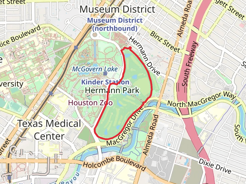 Hermann Park Golf Course Loop