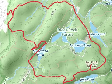 Sky Rock and Sutherland Road Loop via White Oak Trail