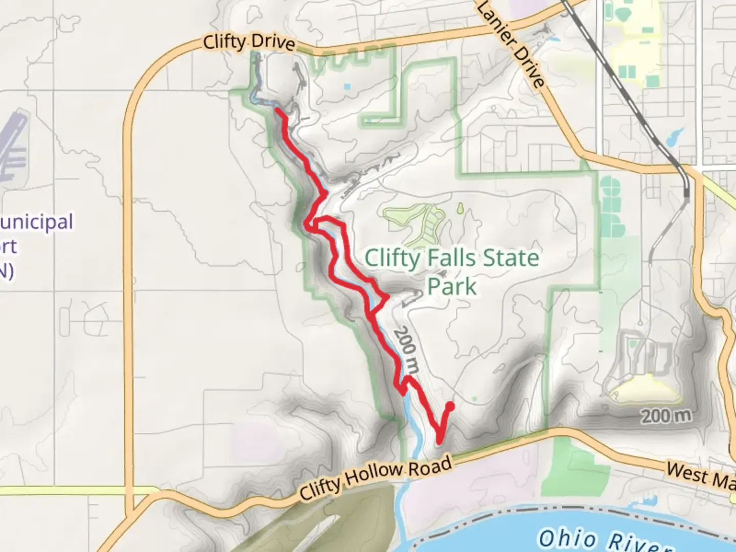 An image depicting the trail Trail 1, Trail 2 and Trail 5 Loop and its surrounding area.