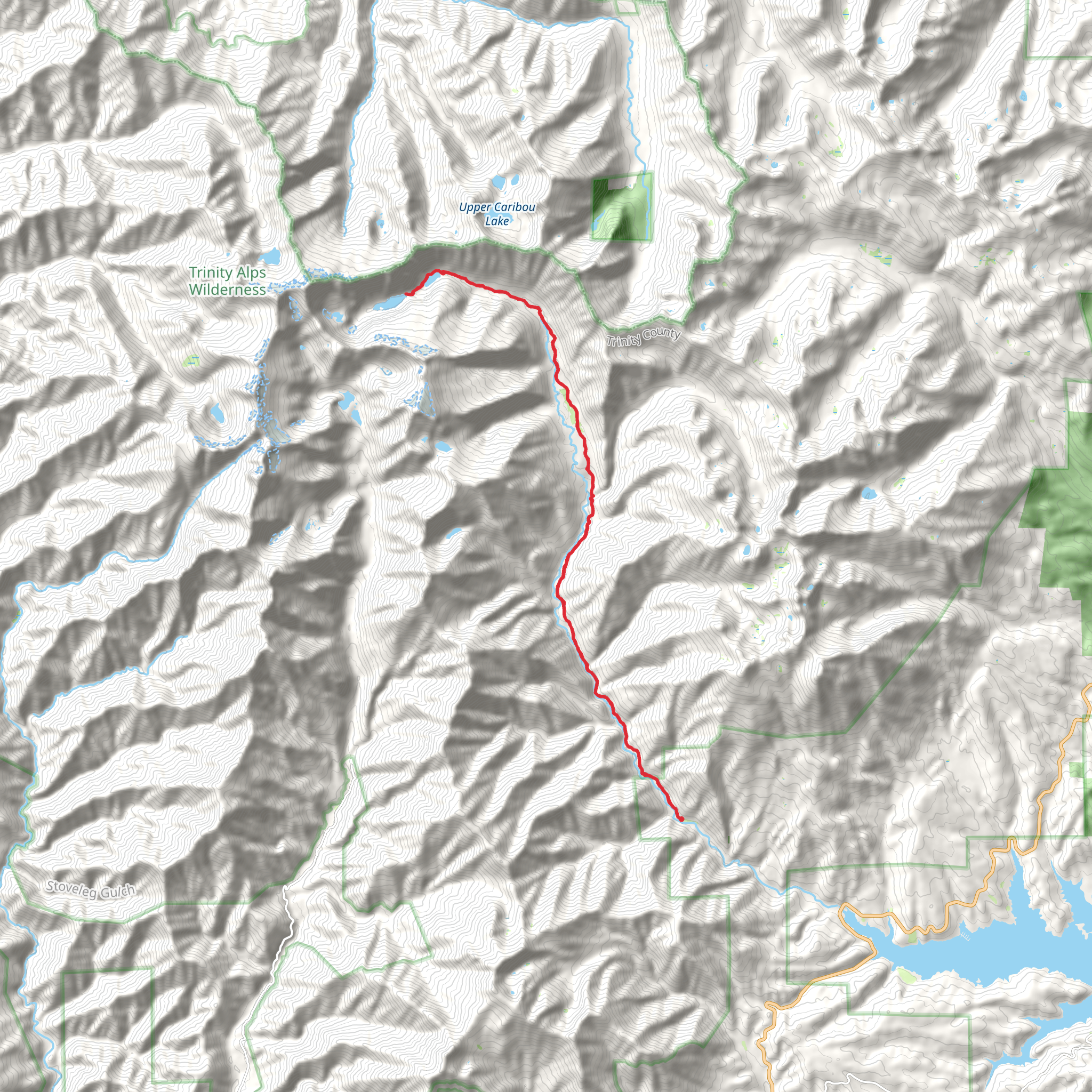 Stuart Fork to Sapphire Lake Trail mobile static map