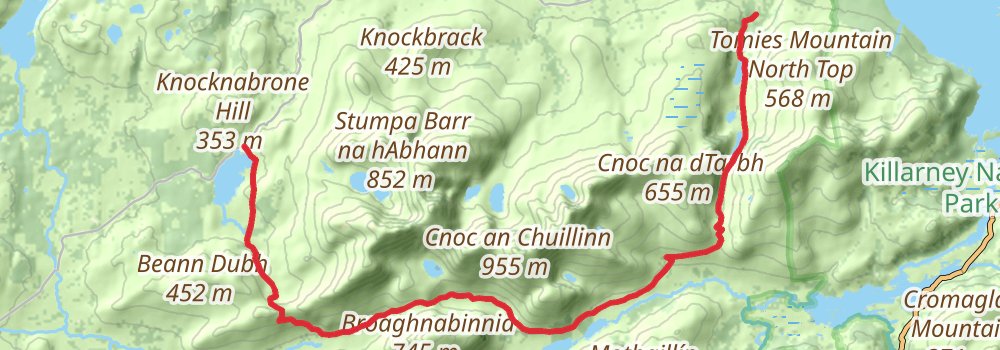 Kerry Way 7-Day Moderate Tour (Hillwalk Tours) stage 3 Map