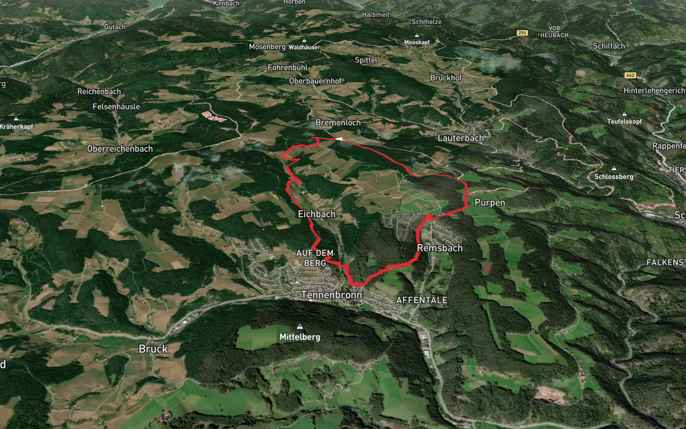 Naturpark AugenBlick Schramberg and Eichbach via Sulzbachblick Ecke