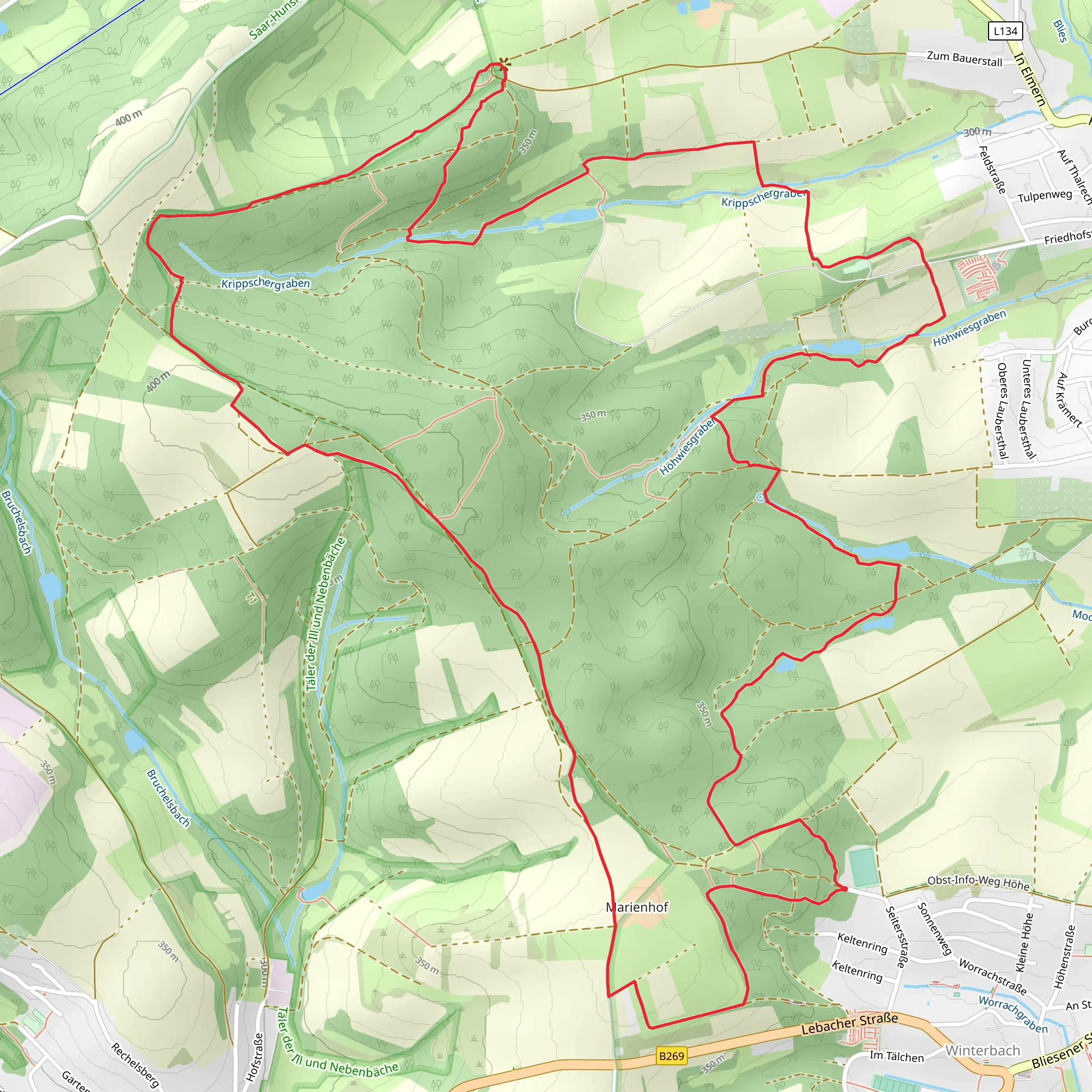 5 - Weiher Tour mobile static map