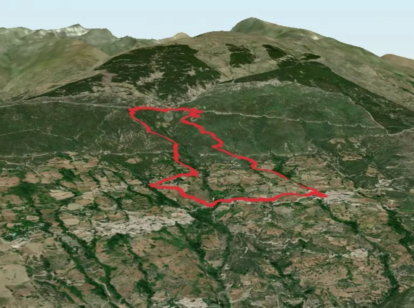 An image depicting the trail PR A 29 Río Bermejo and its surrounding area.