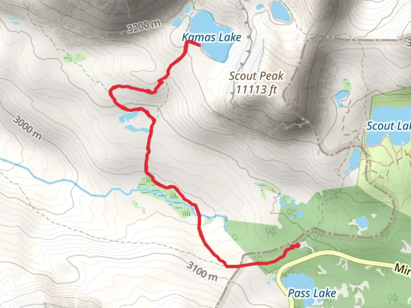 An image depicting the trail Kamas Lake via Lofty Lake Loop Trail and its surrounding area.