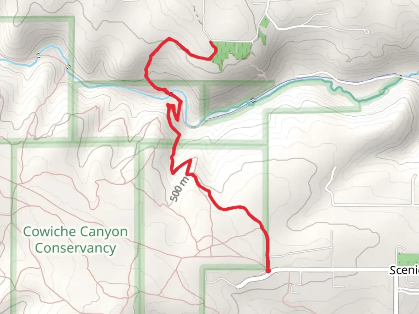 An image depicting the trail Winery and Single Day Trail and its surrounding area.