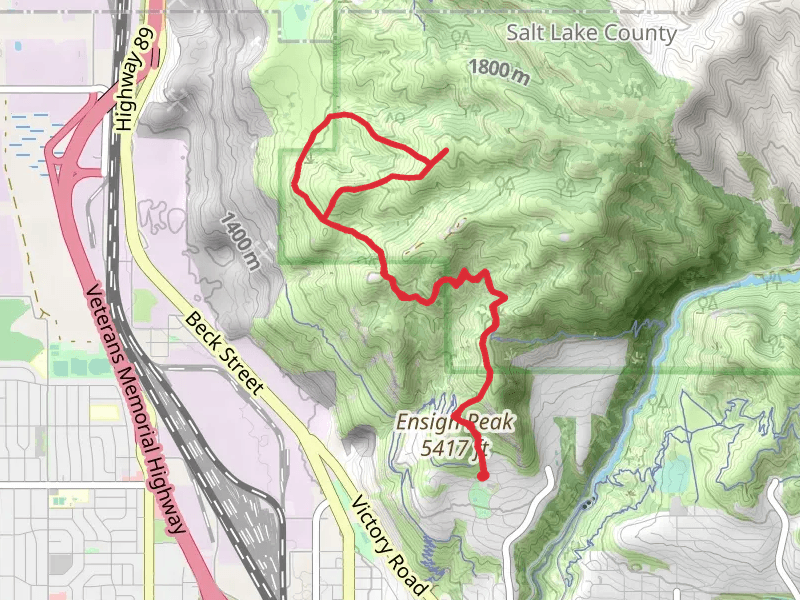 Hell Canyon Trail and Tower Connector mobile static map