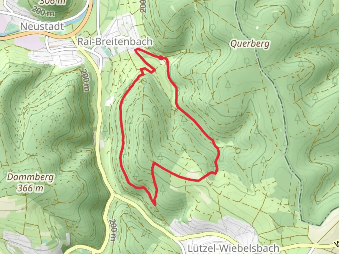 An image depicting the trail Hargoergsbuche Loop and its surrounding area.