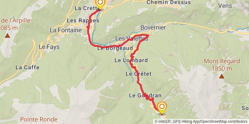 Alpenpässe-Weg spur 2 Map