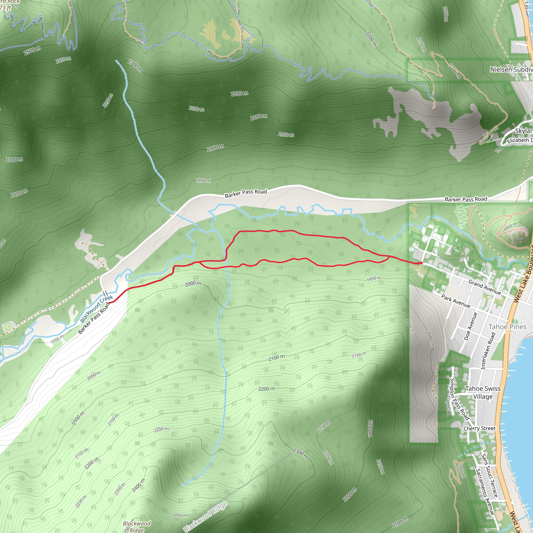 Blackwood Creek Loop Trail mobile static map