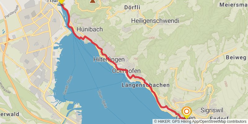 Camino Rheineck - Geneva stage 15 Map