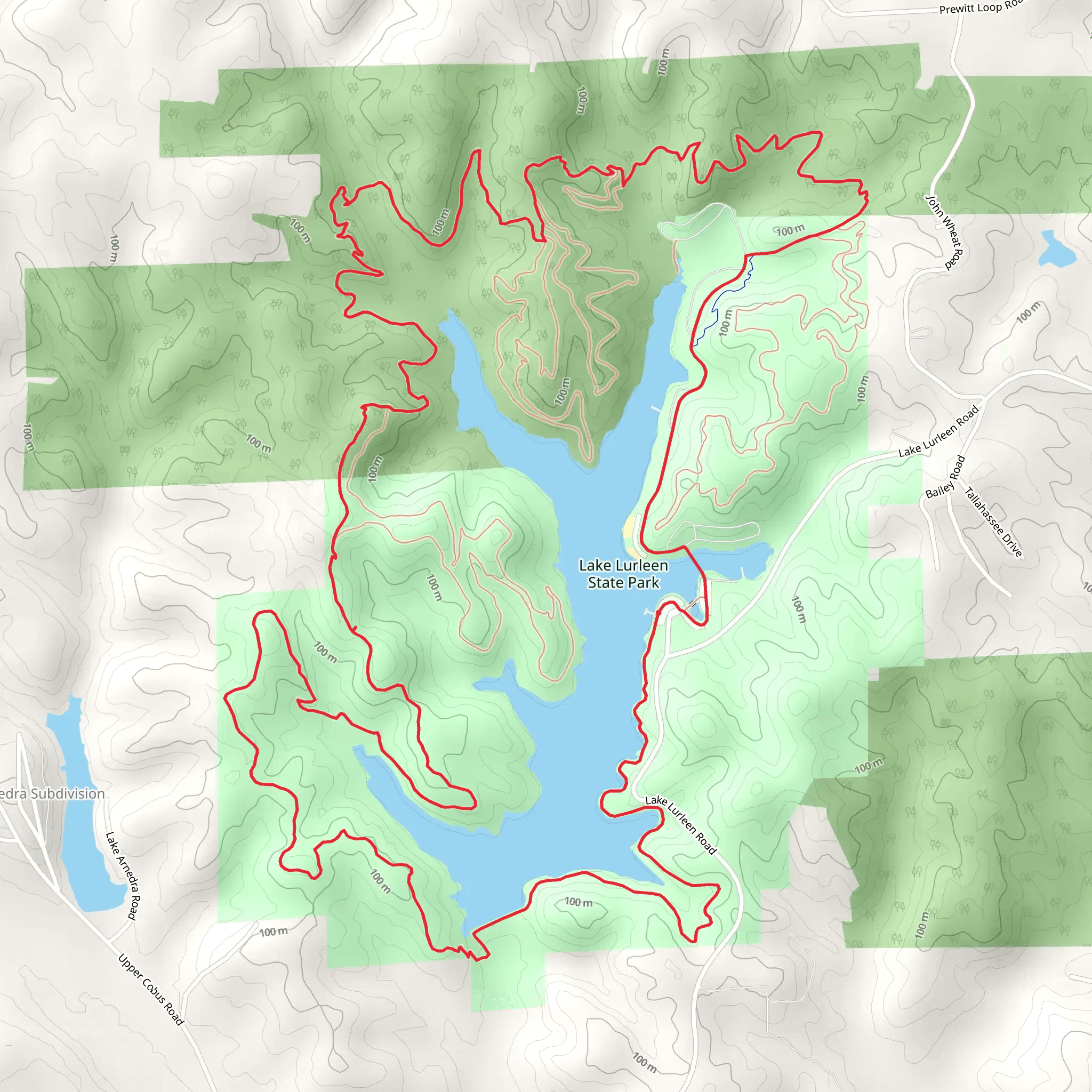 Lake Lurleen Loop mobile static map