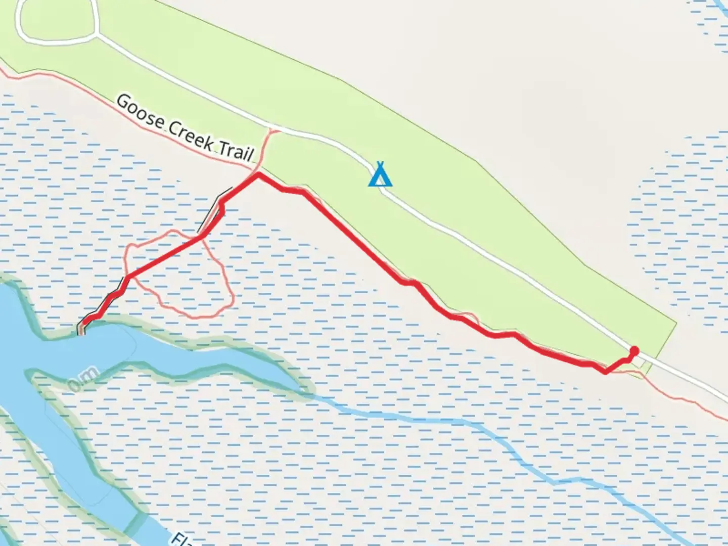 An image depicting the trail Flatty Creek Trail and its surrounding area.
